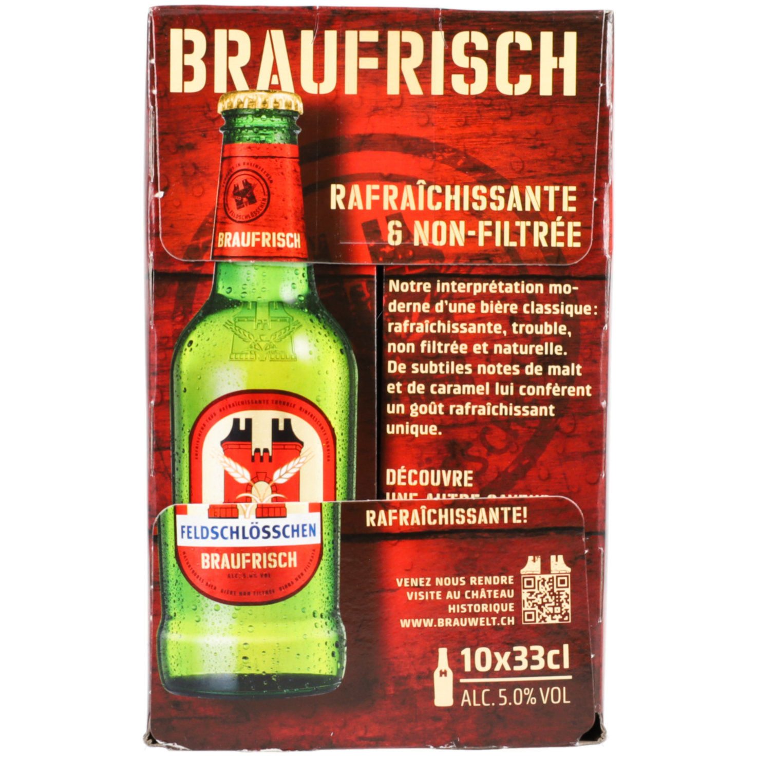 Feldschlösschen Braufrisch Unfiltriertes Lager Bier 10x33cl -330cl