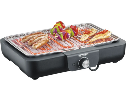 Severin elektrische tafelgrill, 2300 W, zwart, inclusief grillrooster