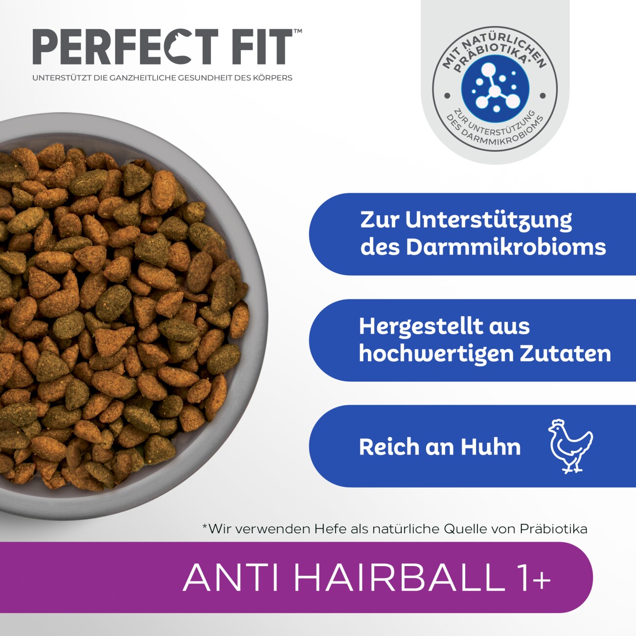 PERFECT FIT Anti-Hairball 1+ mit Huhn 1,4 kg