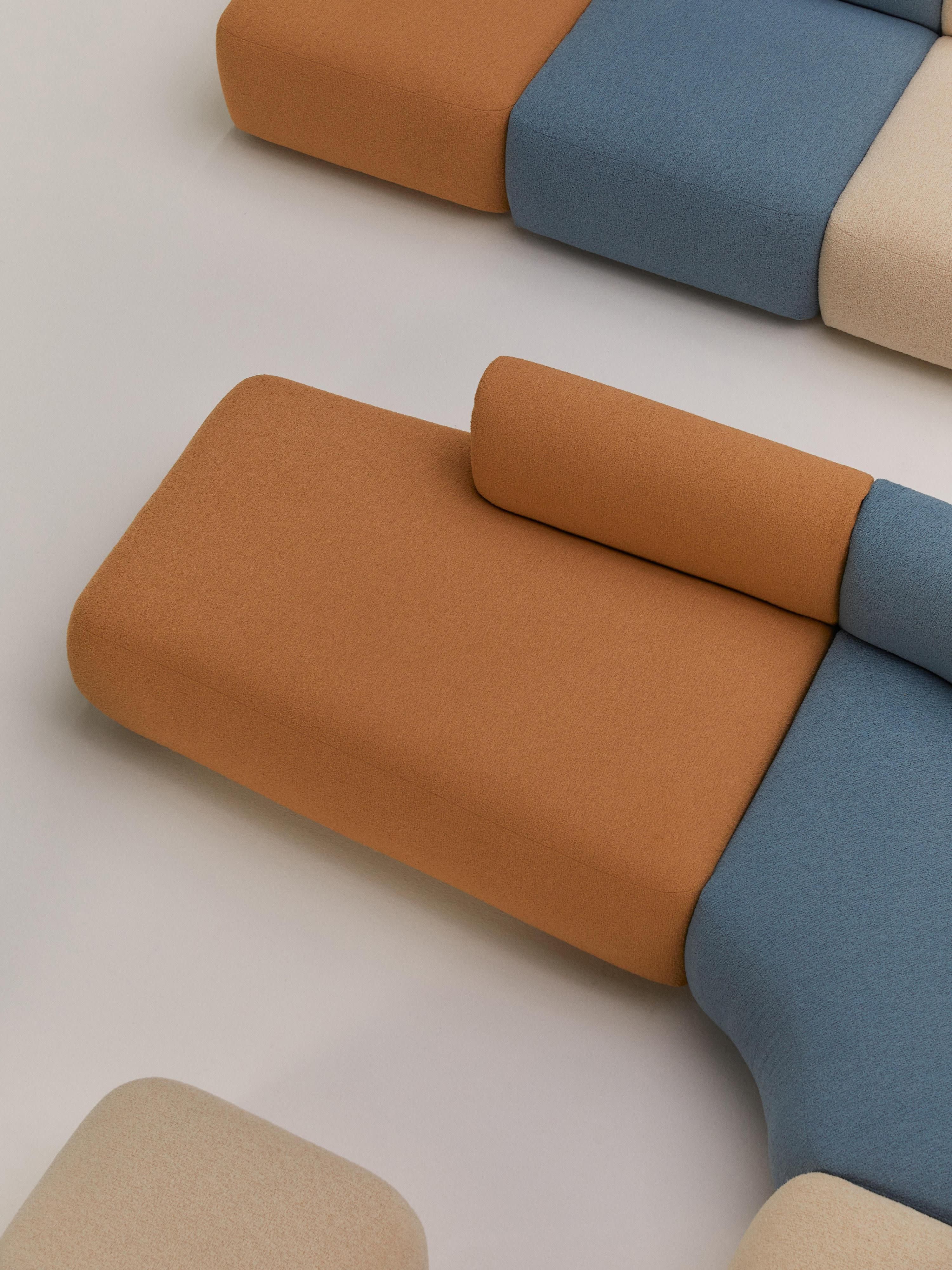 Modulaire bouclé chaise longue Sofia