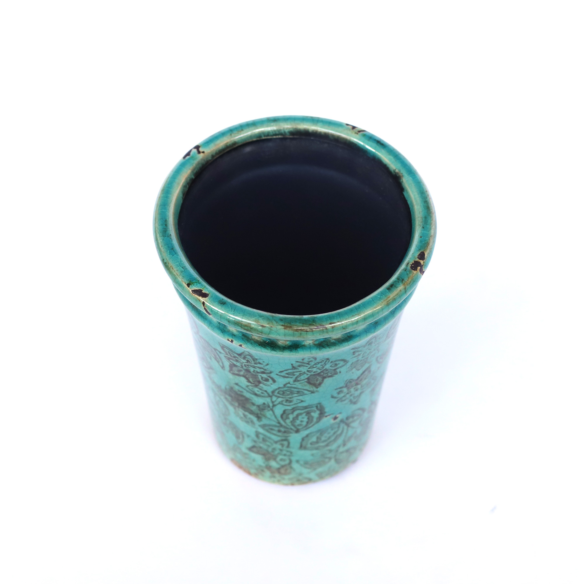 Pflanztopf 'Chinois' M im Vintagelook, antik-grün, H 16,5 cm, Ø 13 cm günstig bestellen