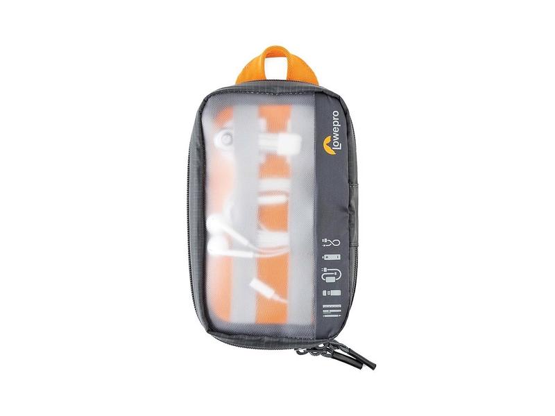 Lowepro Kameratasche GearUp Pouch Mini (GRL) Grau Reisetasche und Organizer für digitale Geräte, Kabel und Zubehör