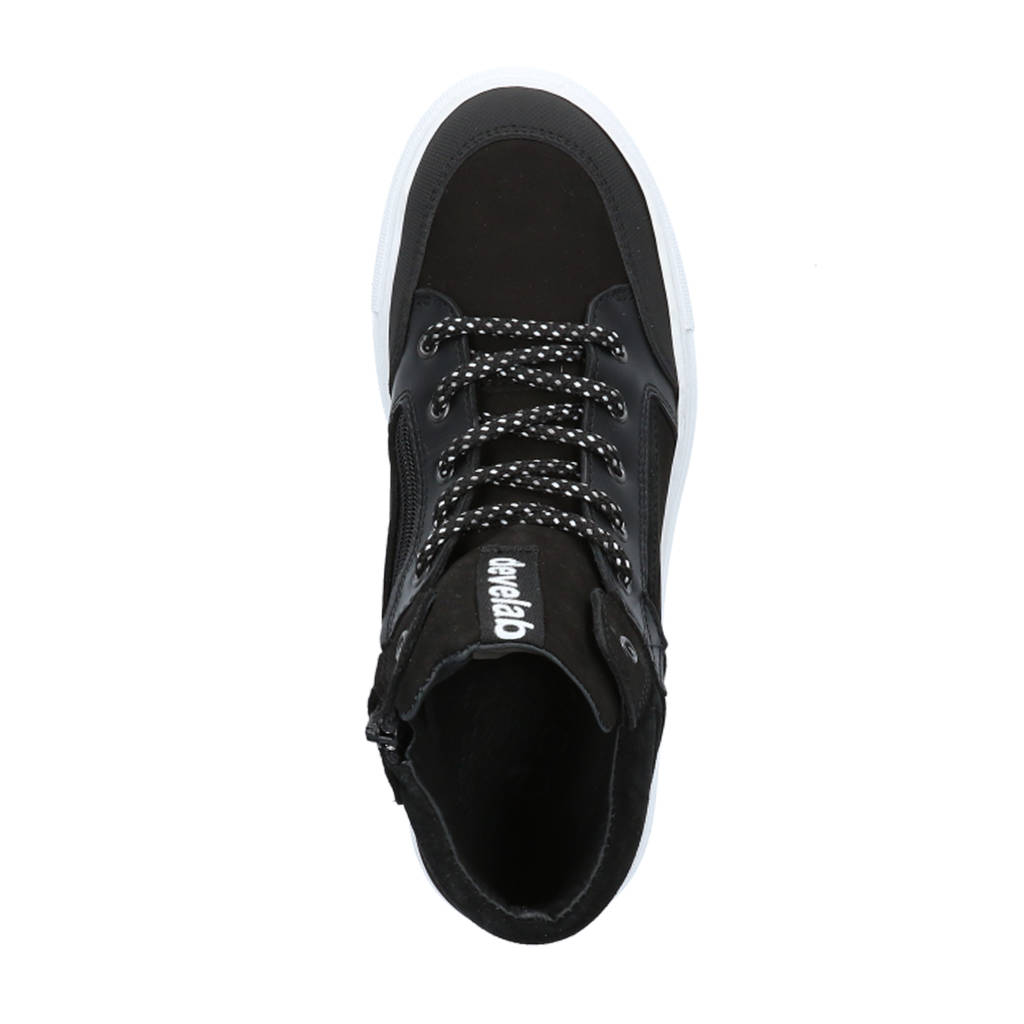 Develab leren sneakers zwart