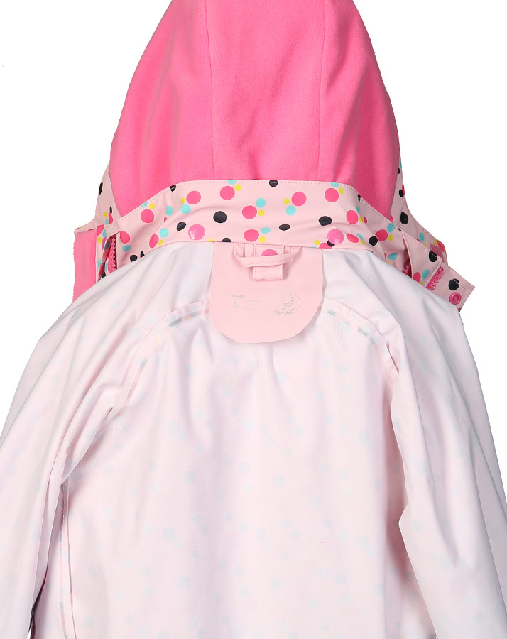 Regenjacke PUNKTE mit Innenfleece in hellrosa