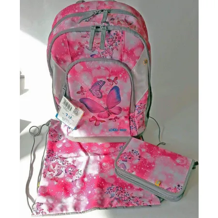 School-Mood Schulrucksackset LOOP Schmetterling, 3-teilig