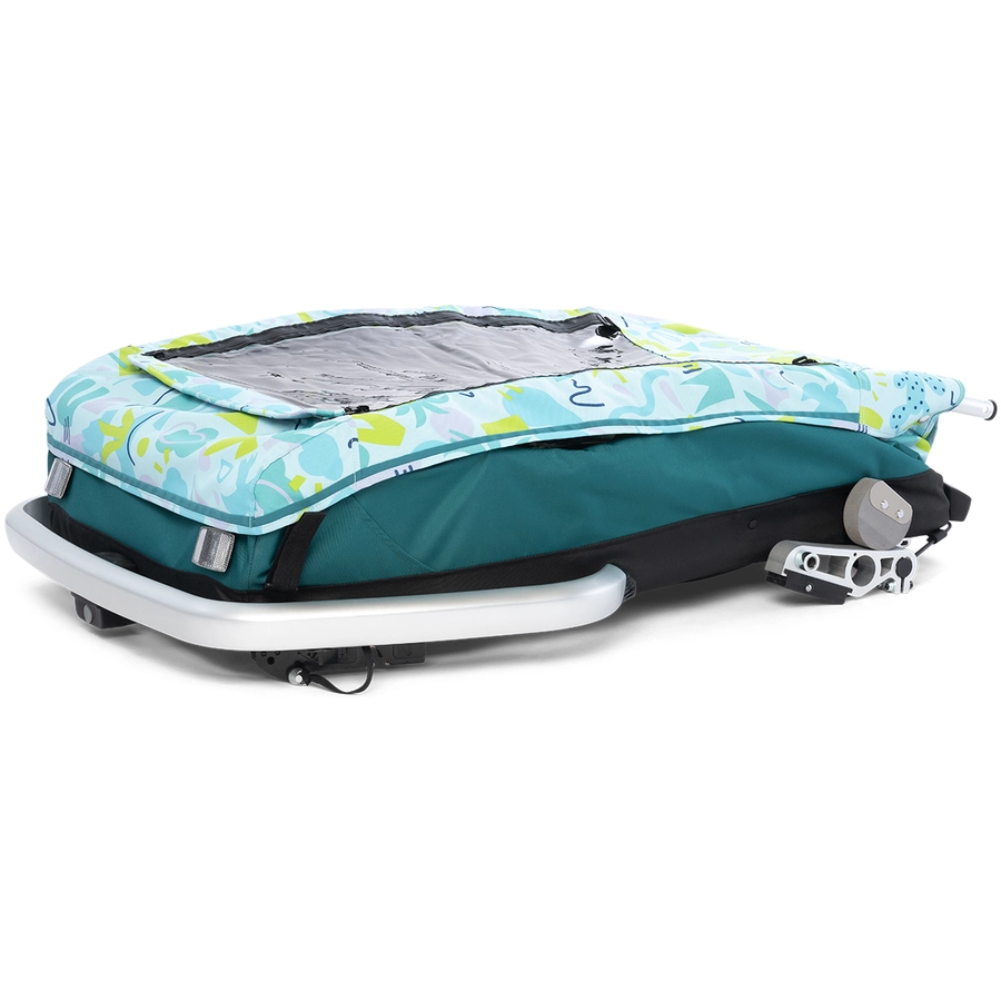 CROOZER Kinderfahrradanhänger Kid Vaaya 2 Colourful Journey inklusive Sonnenschutz