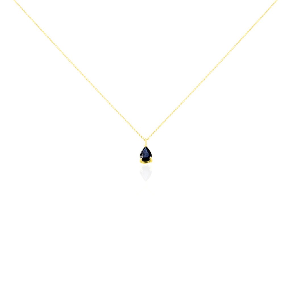 Collier Goutte Or Jaune Saphir