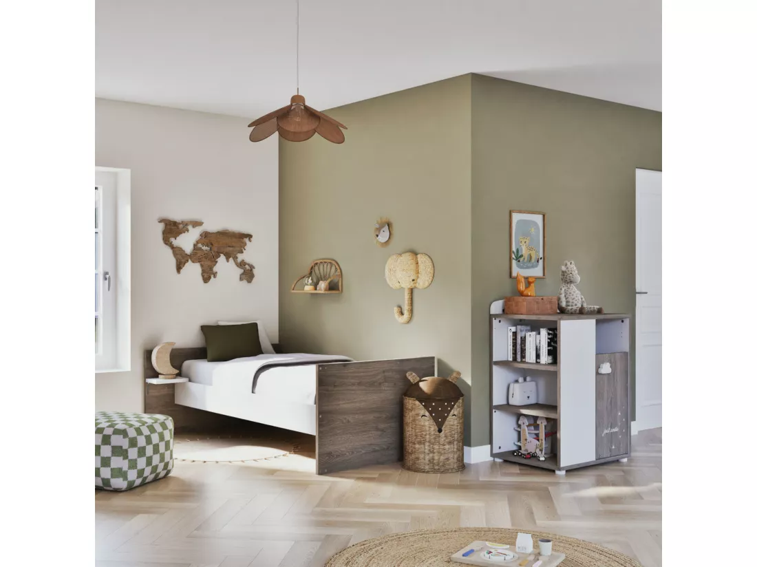Lit Combiné 120x60 Evolutif en 90x190 en bois