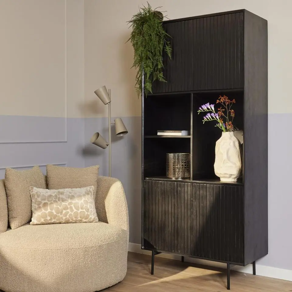 StarFurn - Vakkenkast Madison 90 cm - zwart