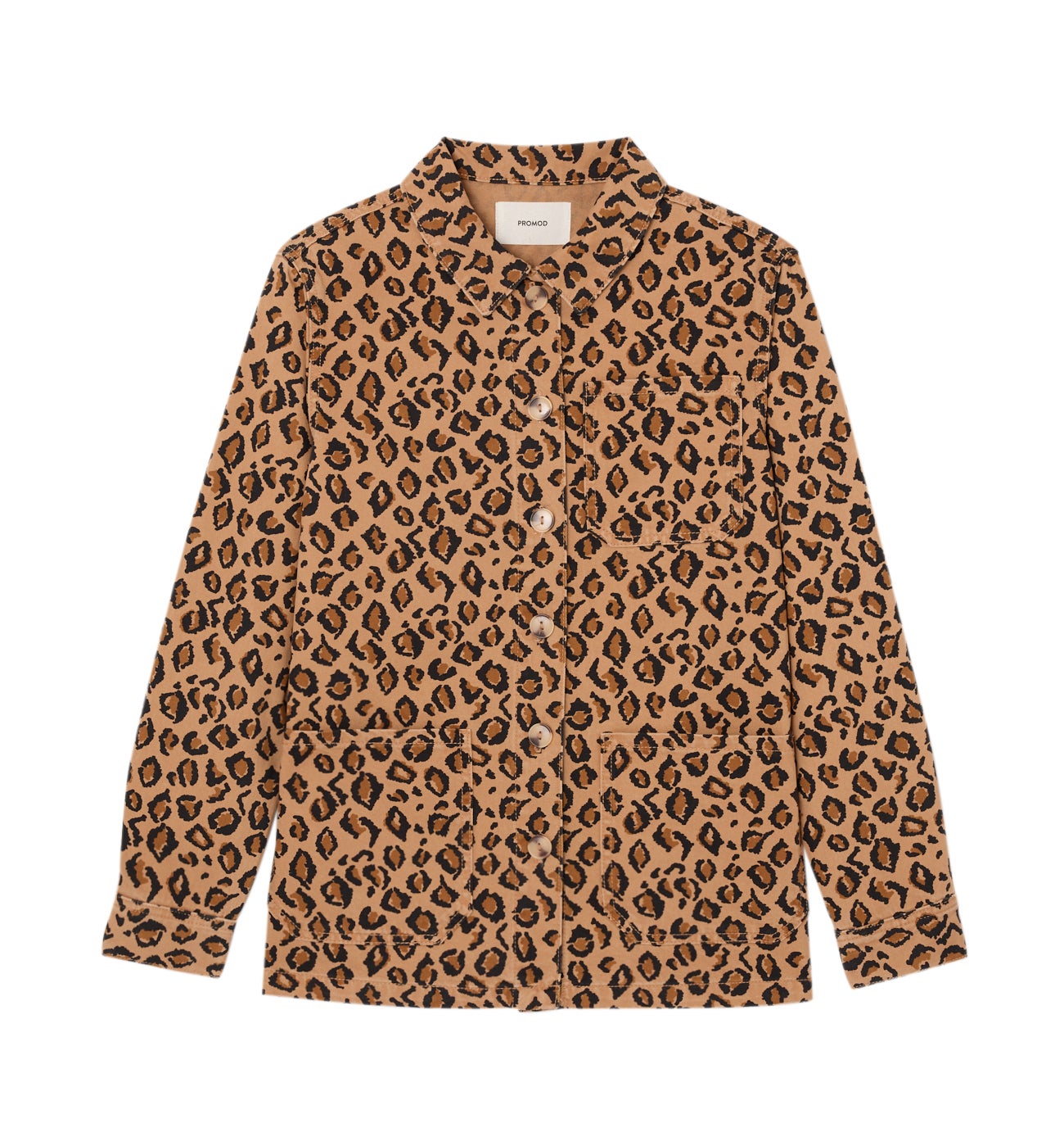 Veste surchemise léopard ALMA - Imprimé marron
