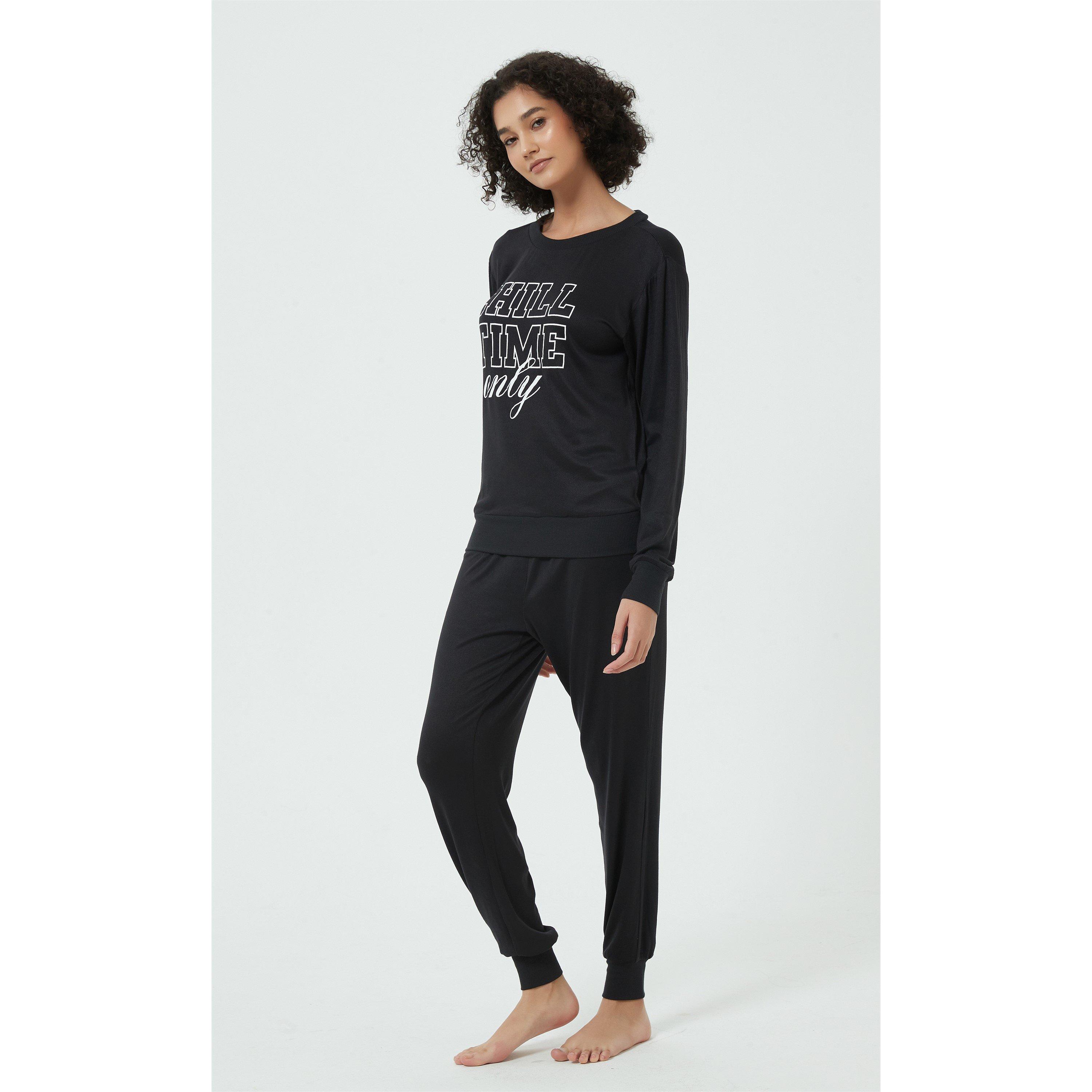 Linea Ladies Slogan Snit Lounge Set