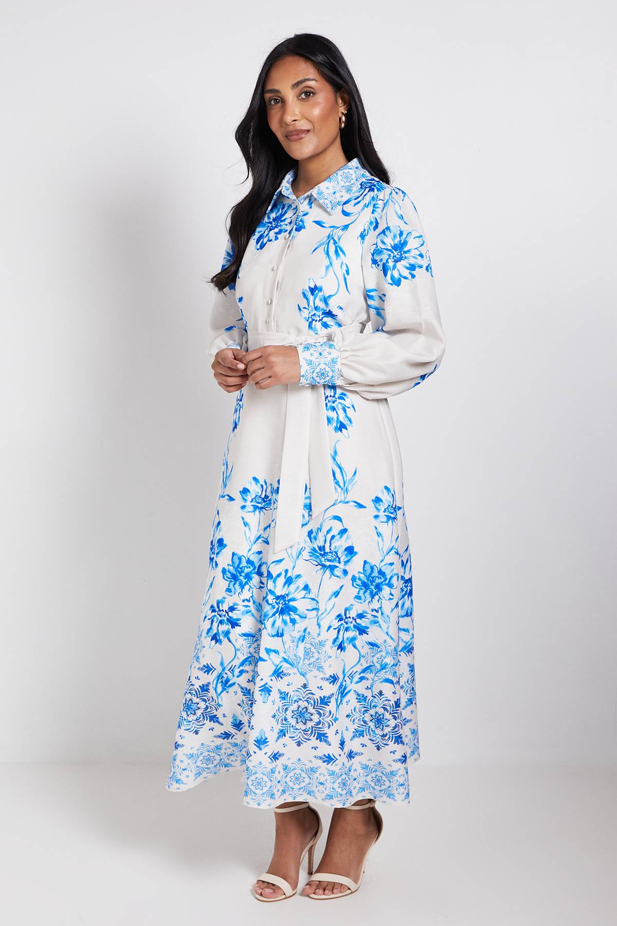 Wallis Robe Chemise Florale Western Estivale Petite