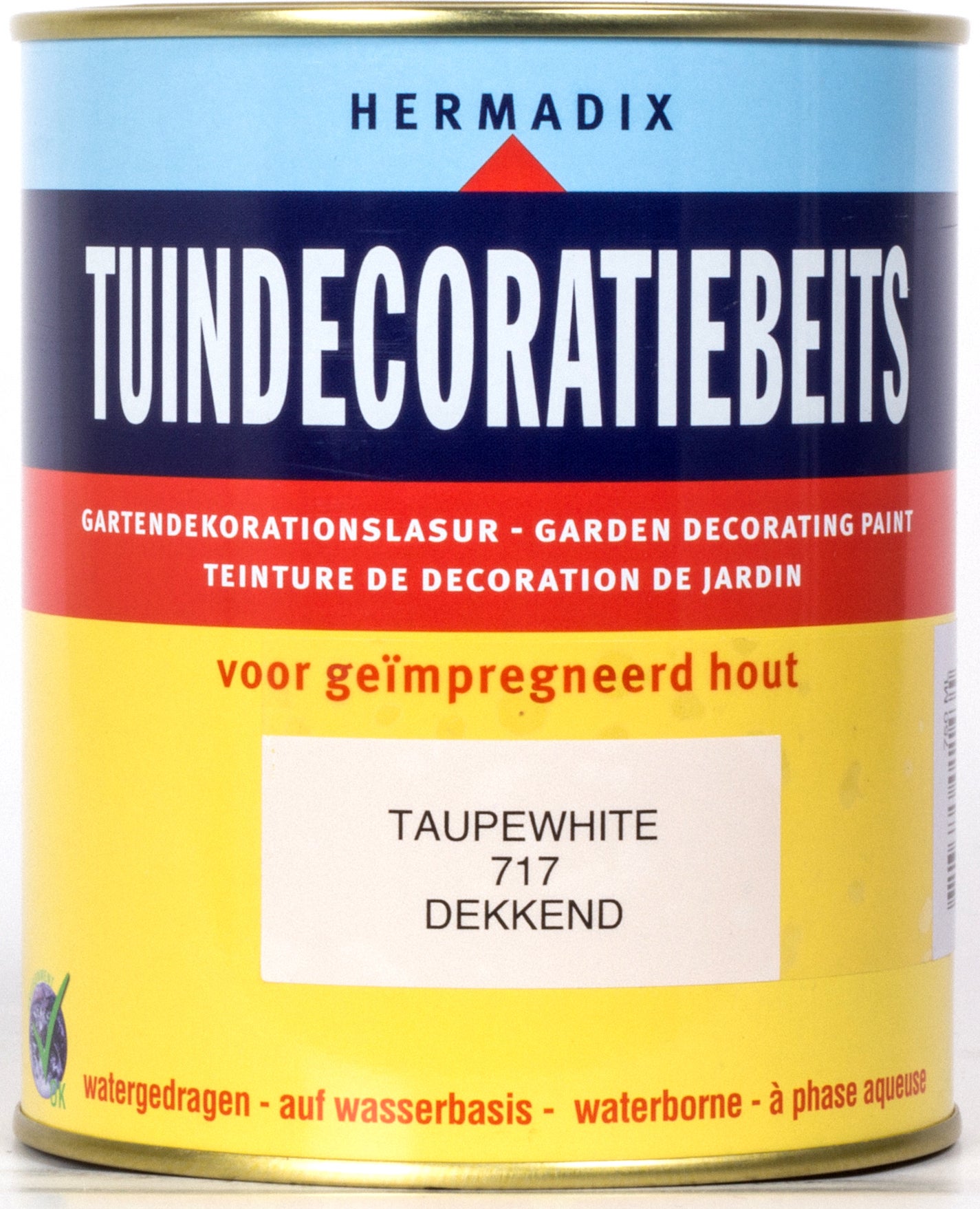 Hermadix Tuindecoratiebeits taupe wit 750 ml