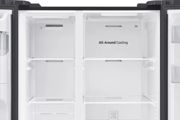 Samsung RS64DG5303B1 - Køleskab/fryser - side-by-side med vanddispenser, isdispenser - Wi-Fi - bredde: 91.2 cm - dybde: 71.6 cm - højde: 178 cm - 635 liter - Klasse E - Black DOI