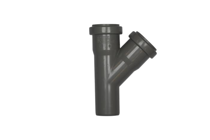 PP grenrør grå 50 mm x 45 gr