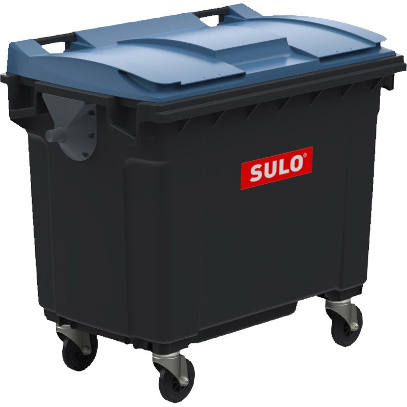 Conteneur à déchets 4 roues 660 litres extérieur