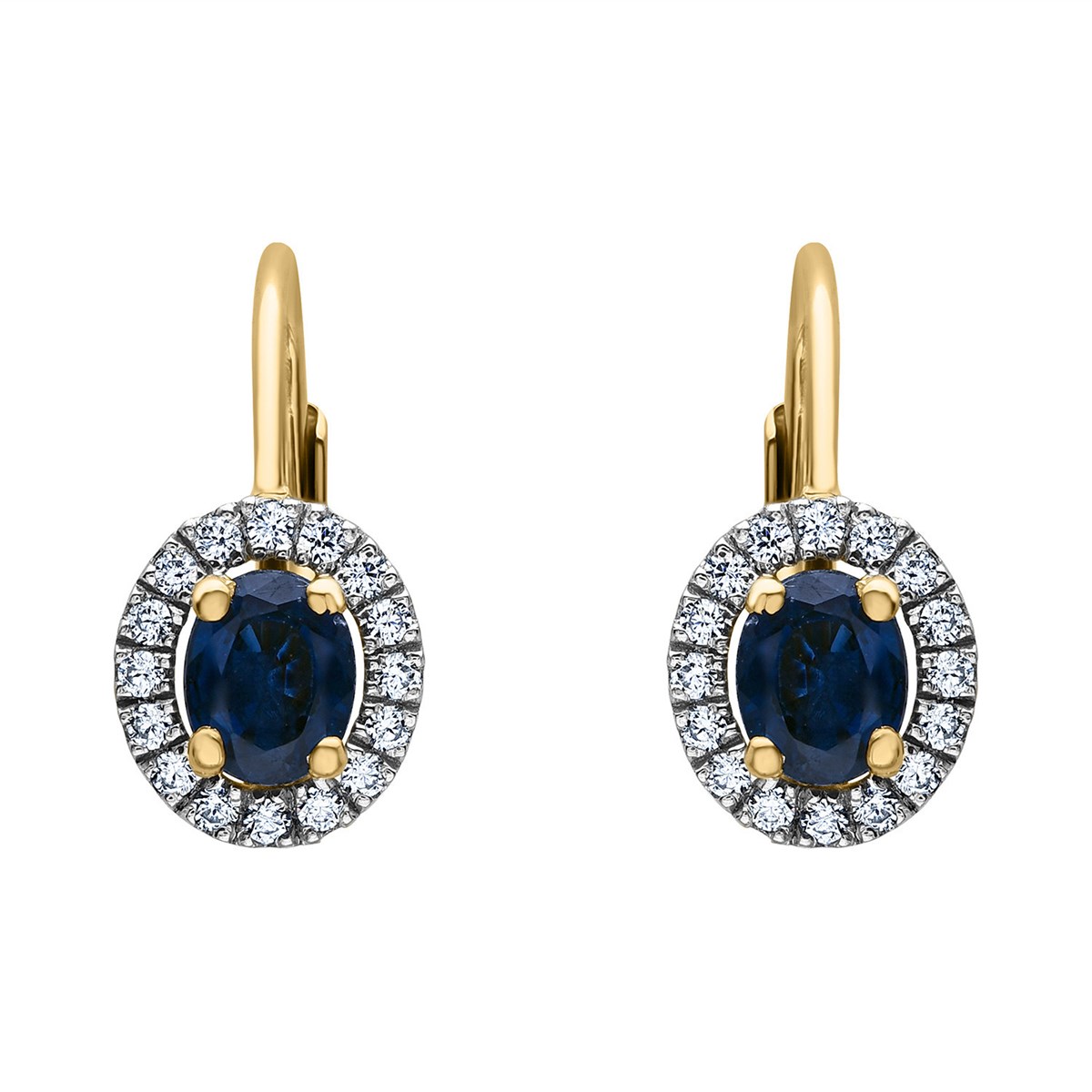 Boucles d'oreilles Brillaxis brisures saphir