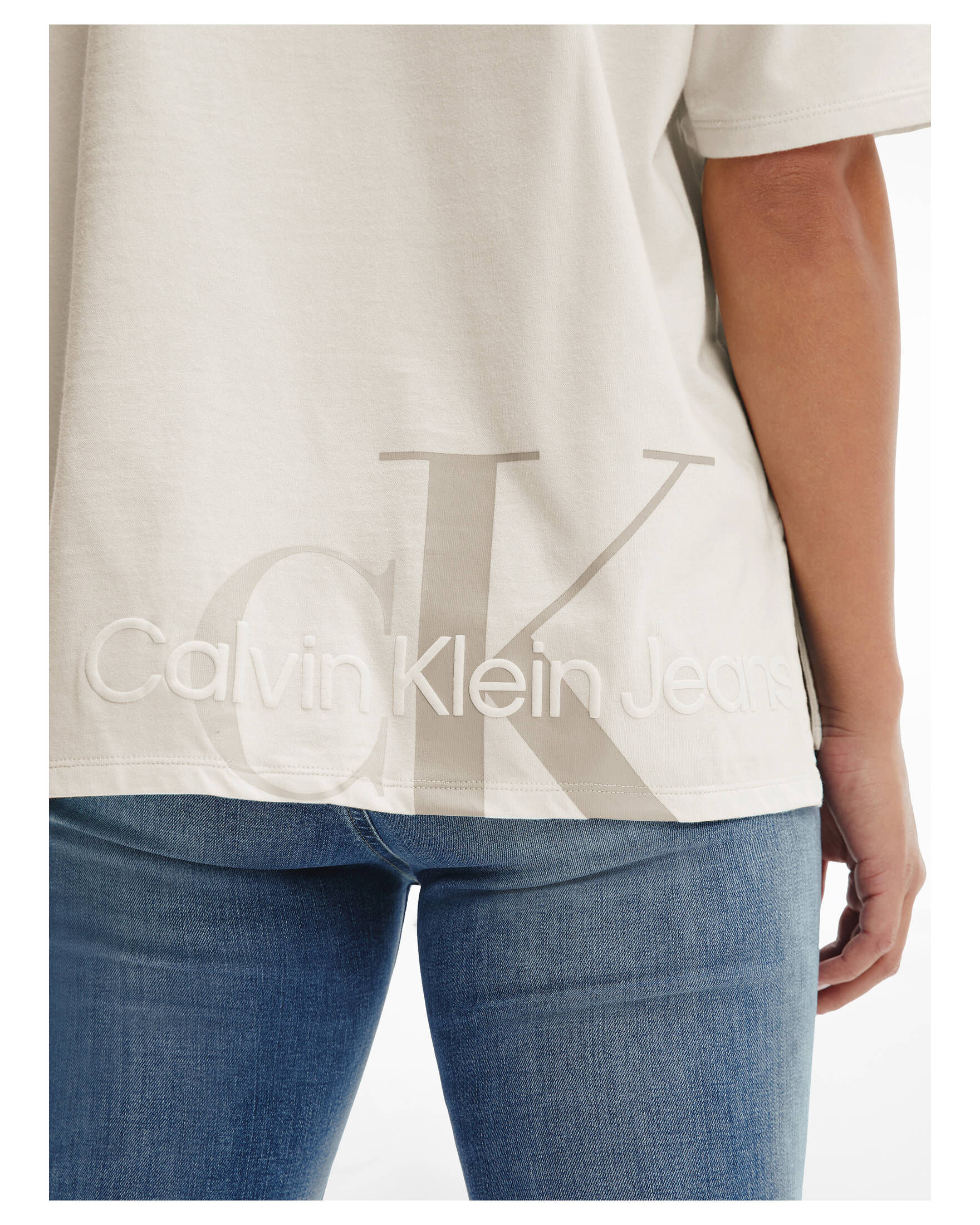 CALVIN KLEIN JEANS| Damen T-Shirt TWO TONE MONOGRAM BOYFRIEND TEE