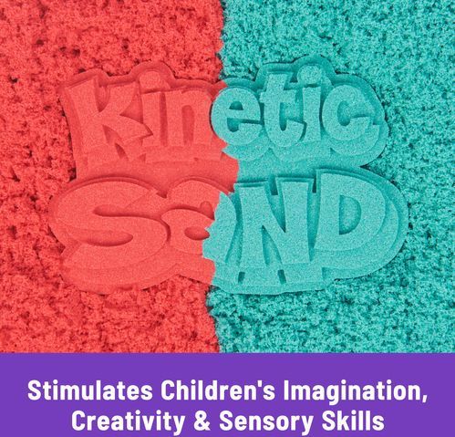 Kinetic Sand - Mold n' Flow - Speelset - Rood en Turquoise - 680 g