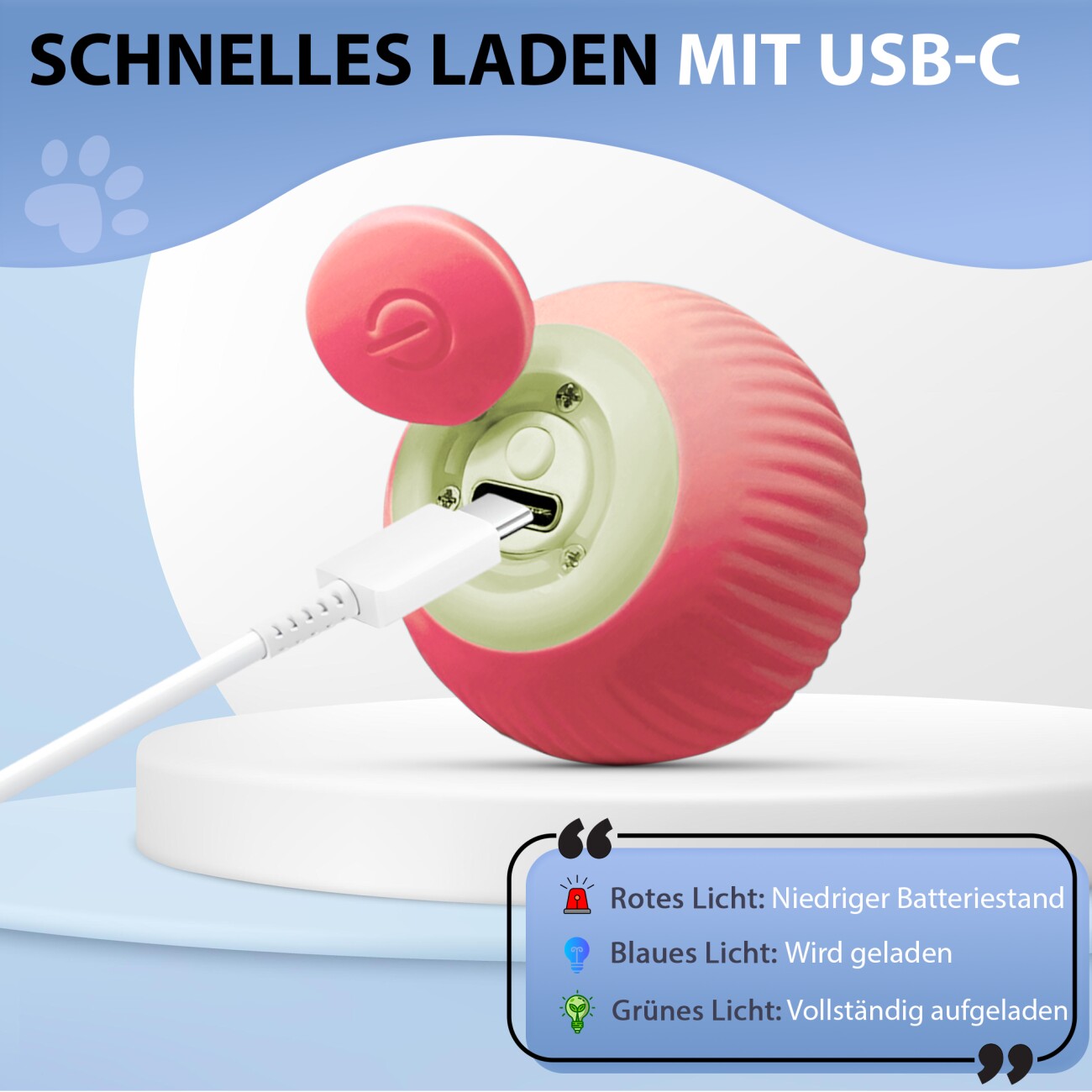 Petsation Interaktives Katzenspielzeug Ball elektrisch