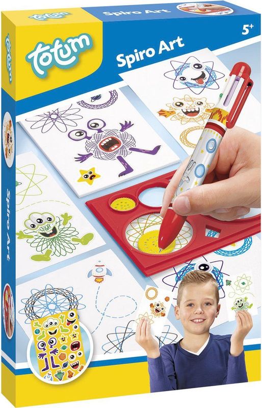 Totum - Spirograaf Knutselset - Incl. 6 Kleurenpen - Creatief Speelgoed