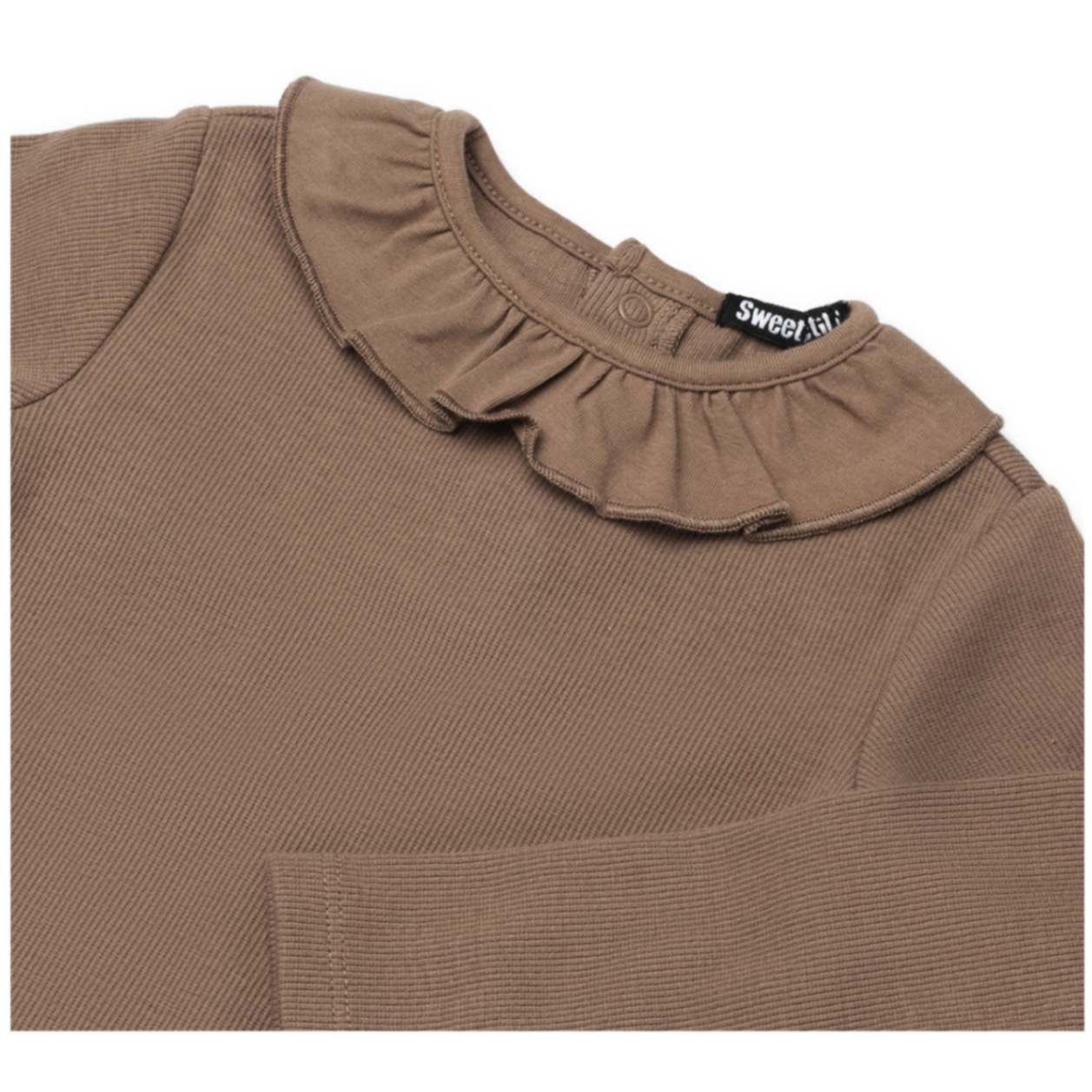 Sweet Petit Baby shirt Ellie lange mouwen effen taupe