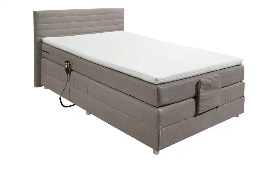 Boxspring-Motorbett Carmen Grau 120 cm