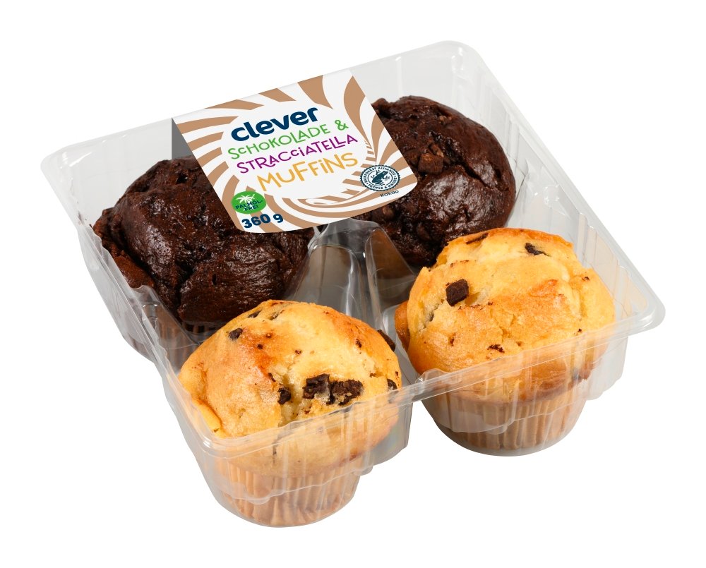 Clever Schokolade&Stracciatella Muffins