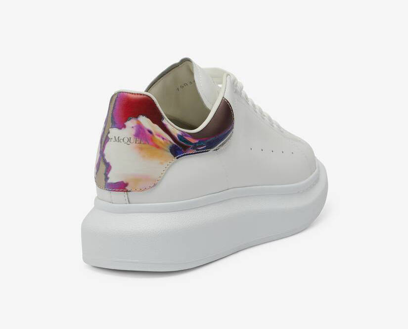 Alexander McQueen Men's Oversized Sneaker in White/multicolor