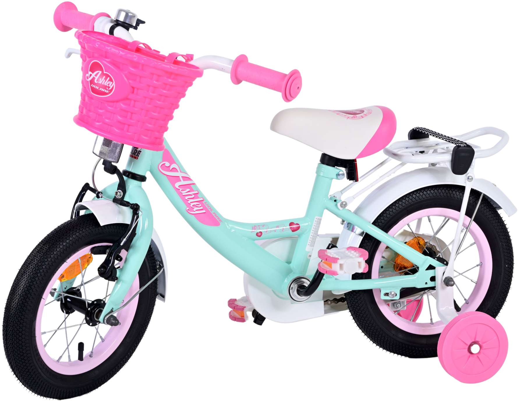 TPFSports Ashley Kinderfahrrad - Mädchen - 12 Zoll - Rücktritt + Handbremse - Weiß