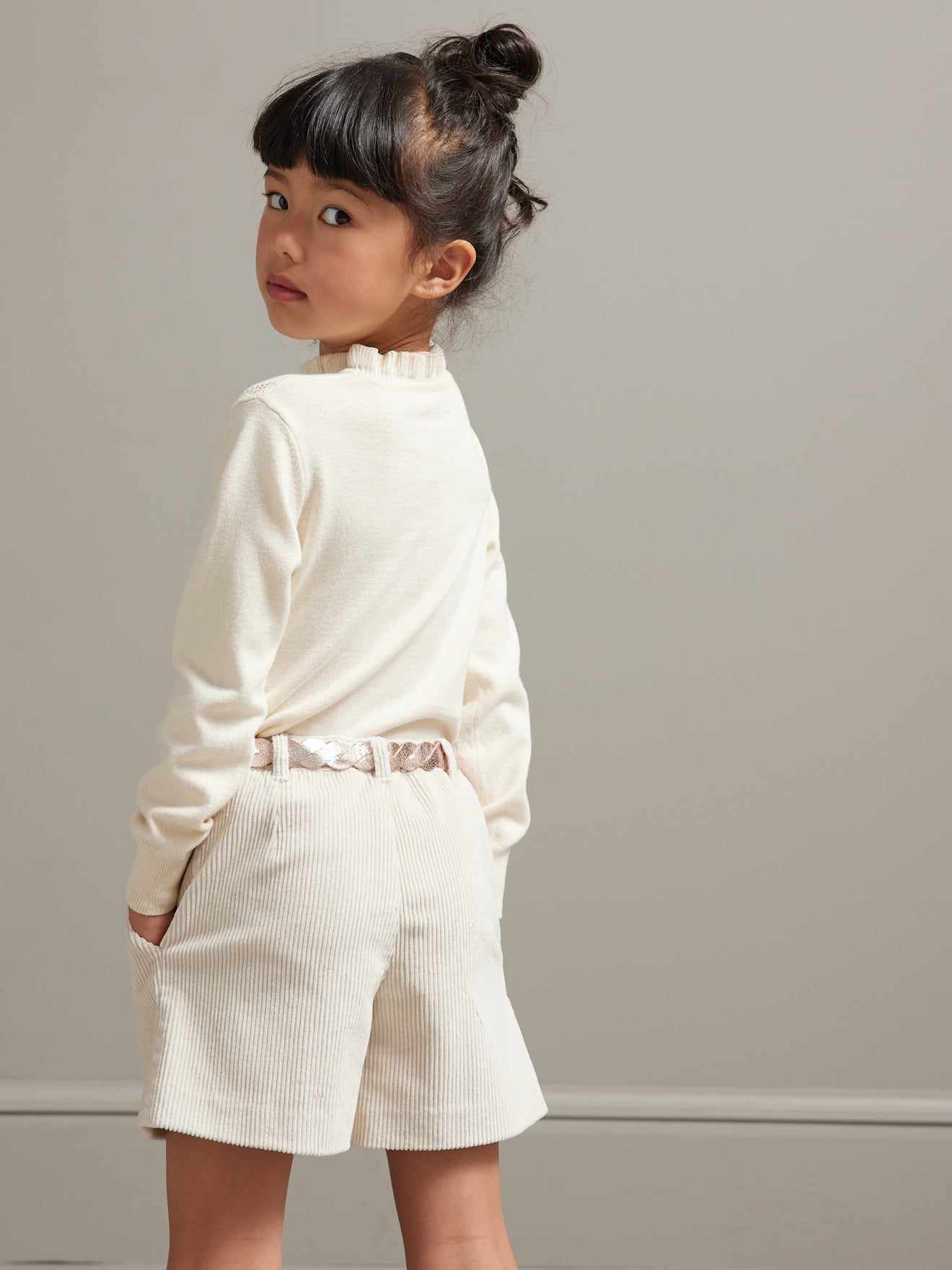 Pull Fille coton et cachemire