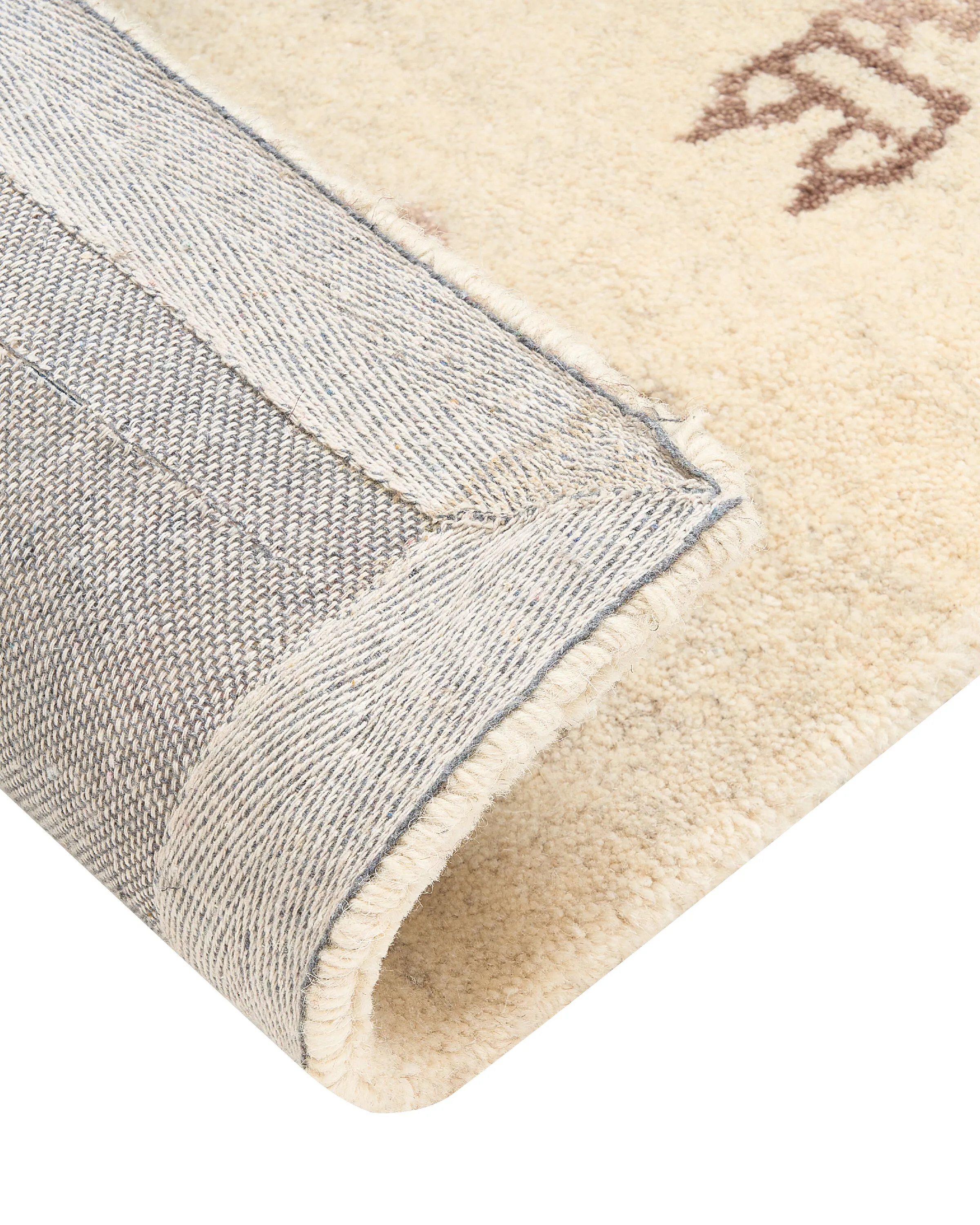 Vloerkleed SULUCA Beige 200 x 300 cm Wol Gabbeh