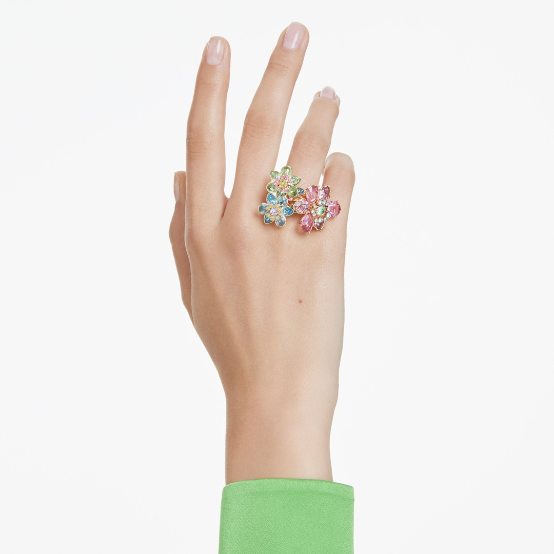 Swarovski Idyllia Ring Blume vergoldet