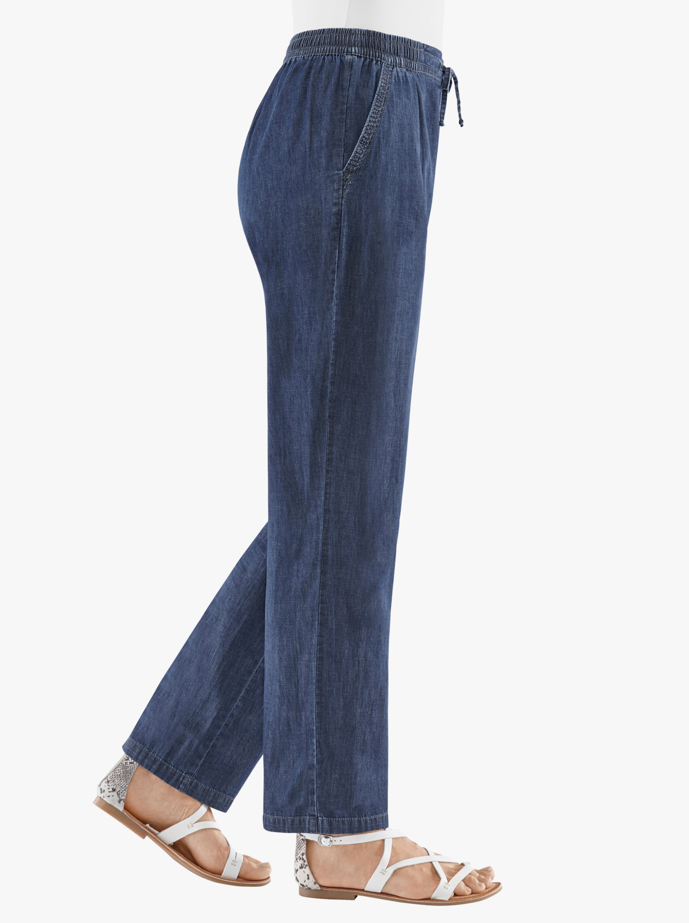 Palazzohose aus Jeans-Stoff