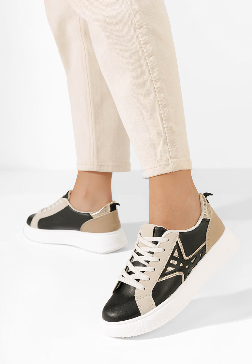 Baskets pour femme noirs Elizebeth