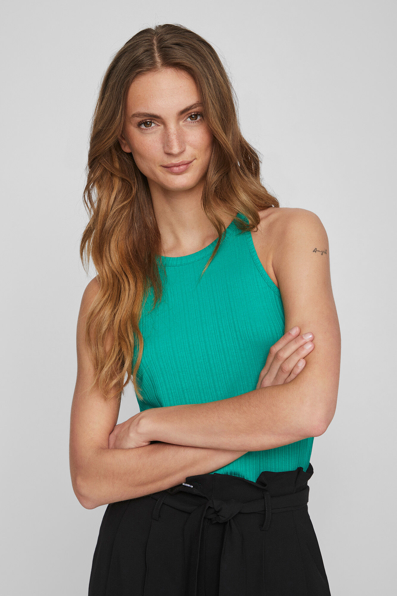 Blusa feminina com decote halter - Verde