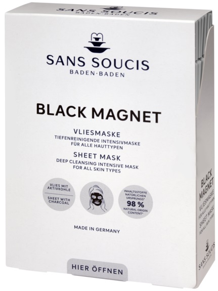 Black Magnet Vliesmaske