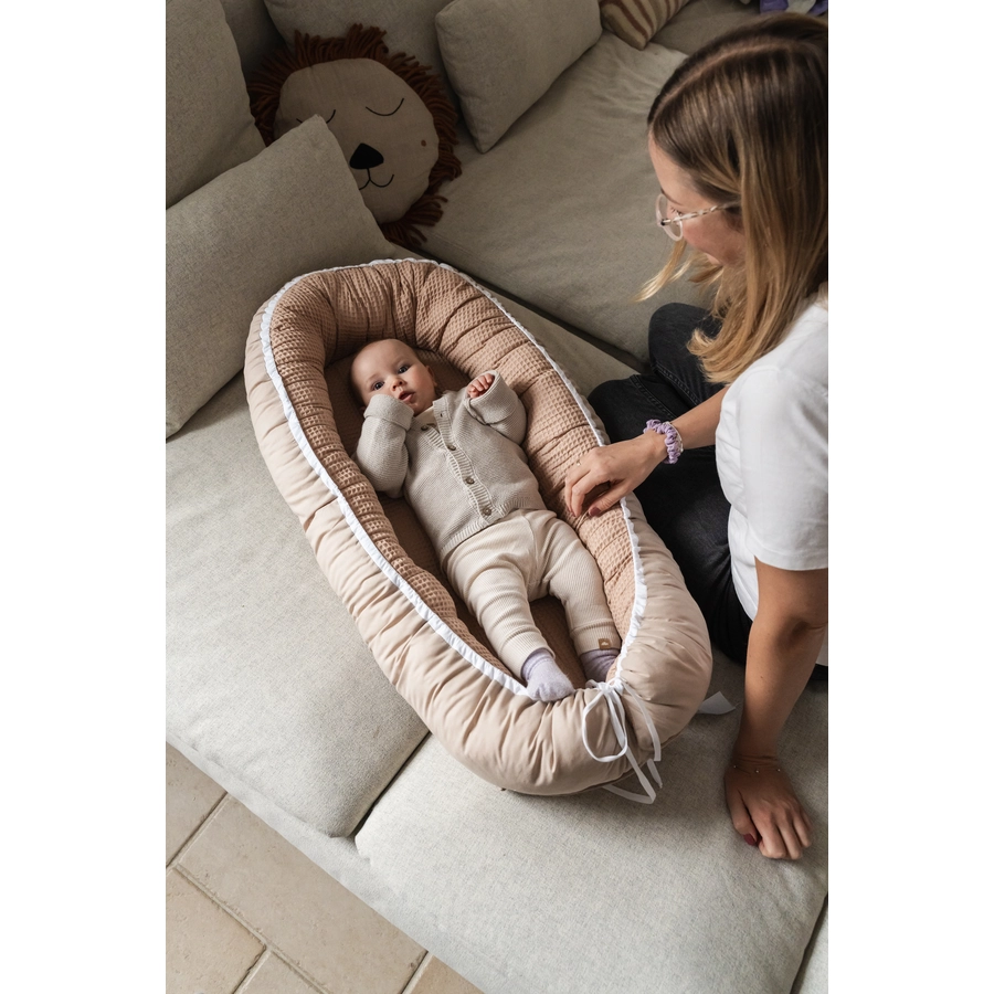 ULLENBOOM Kuschelnest Waffelpique sand