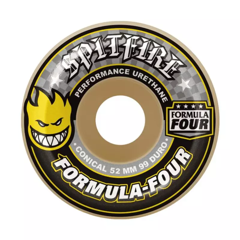 Roues skate SPITFIRE (x4) F4 Concl Print Jaune 99D 52mm