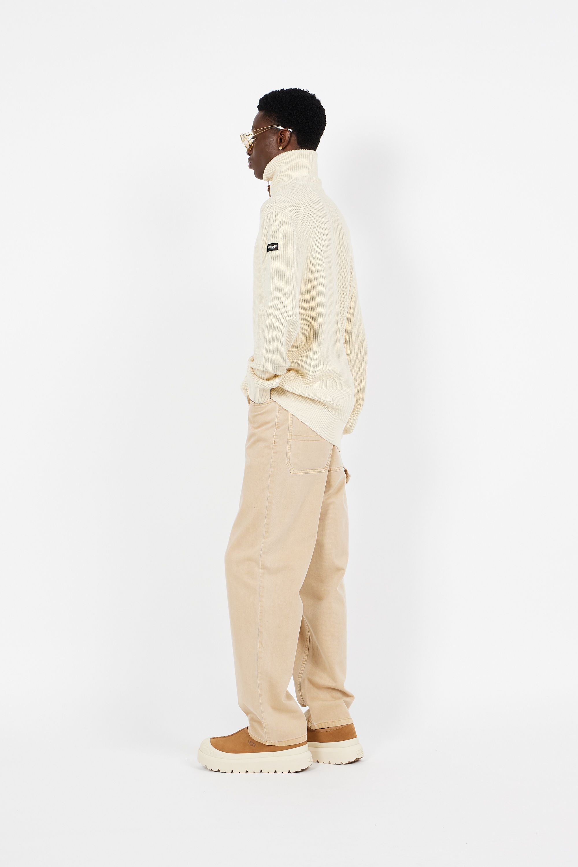 SCHOTT Pull PLTOMMY1 Beige