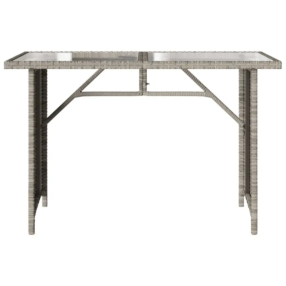 vidaXL - Tuinset - Grijs - Poly rattan