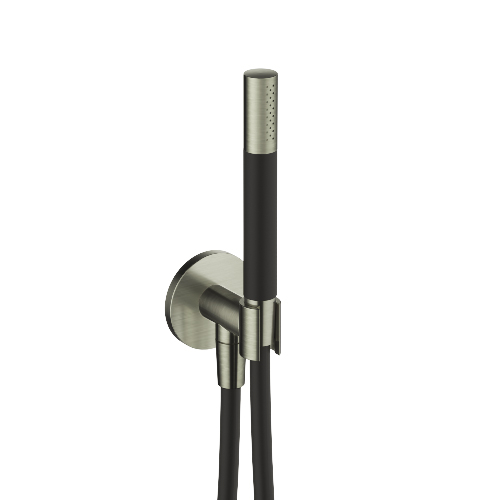 Hotbath Cobber Staaf Handdouche met douche aansluiting en opsteek Geborsteld Nikkel M440