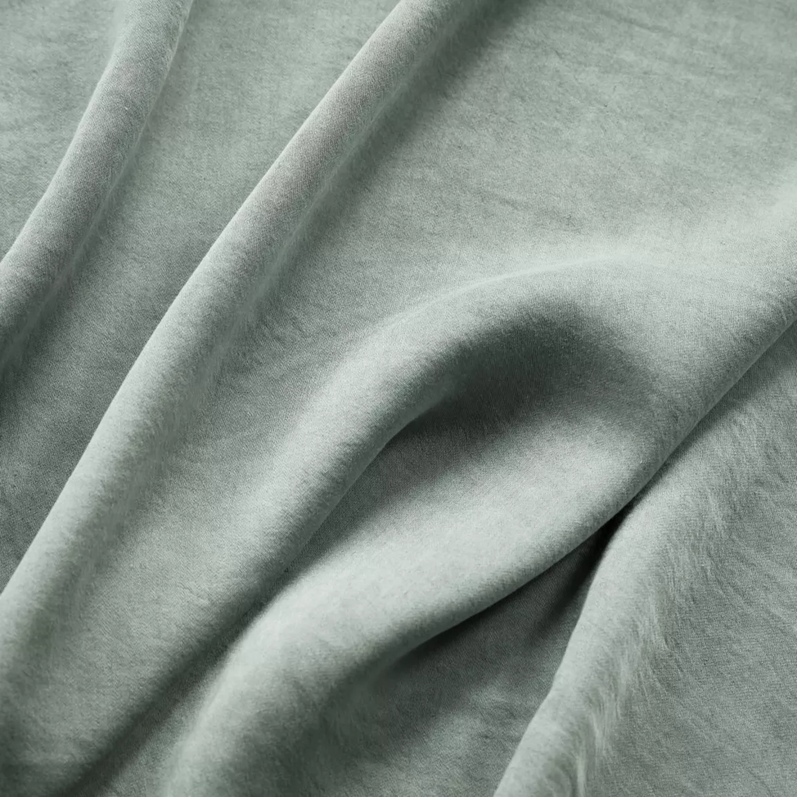 Housse de couette lyocell Tencel™ lavé (240 x 220 cm) Olivia Vert eucalyptus
