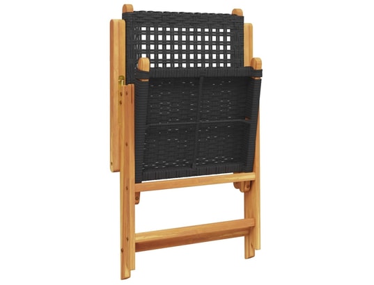 VIDAXL - Chaises de jardin lot de 2 noir bois massif d'acacia et roti...