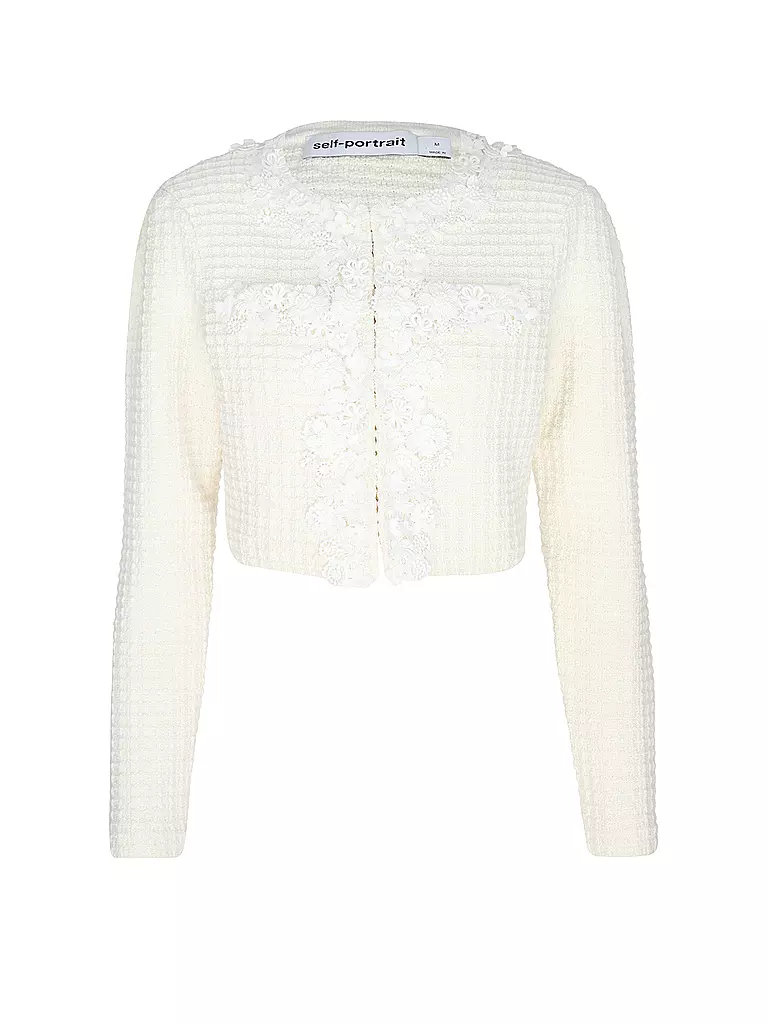 SELF-PORTRAIT Strickjacke creme