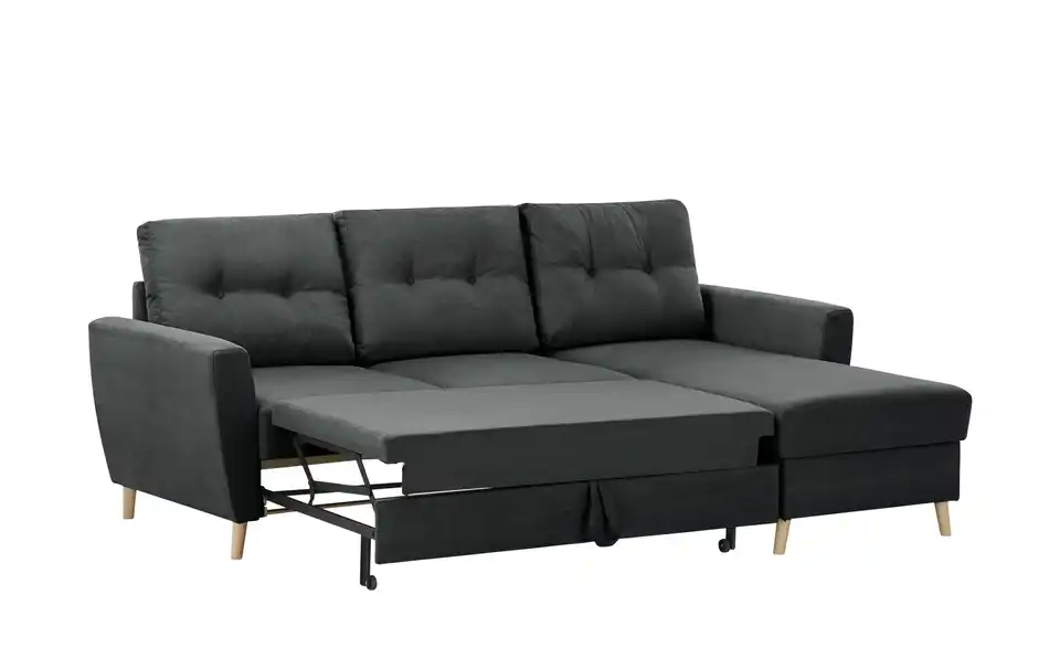 Ecksofa Carla Anthrazit, Dunkelgrau rechts
