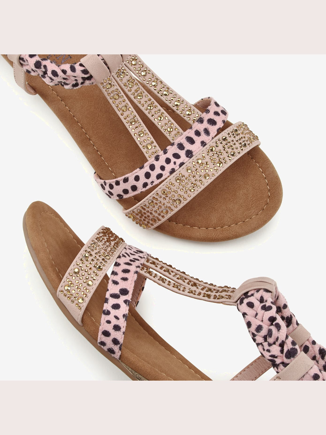 Sandales superbes éléments décoratifs, brides raffinées et petites pierres brillantes fantaisie