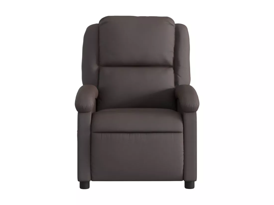 Fauteuil de massage inclinable électrique marron foncé
