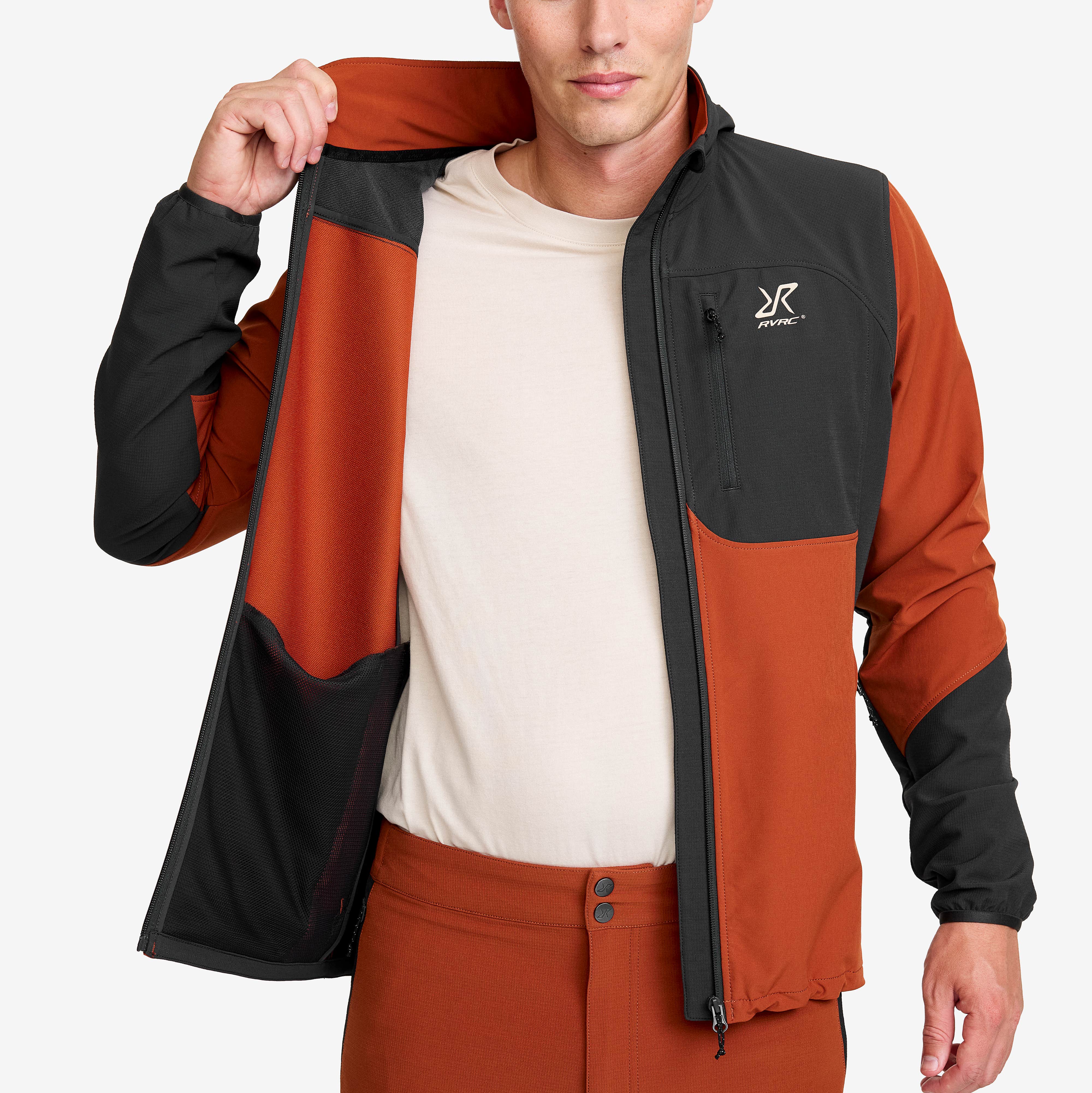 Ridge Trek Stretch Jacket Herre Rusty Orange/Anthracite