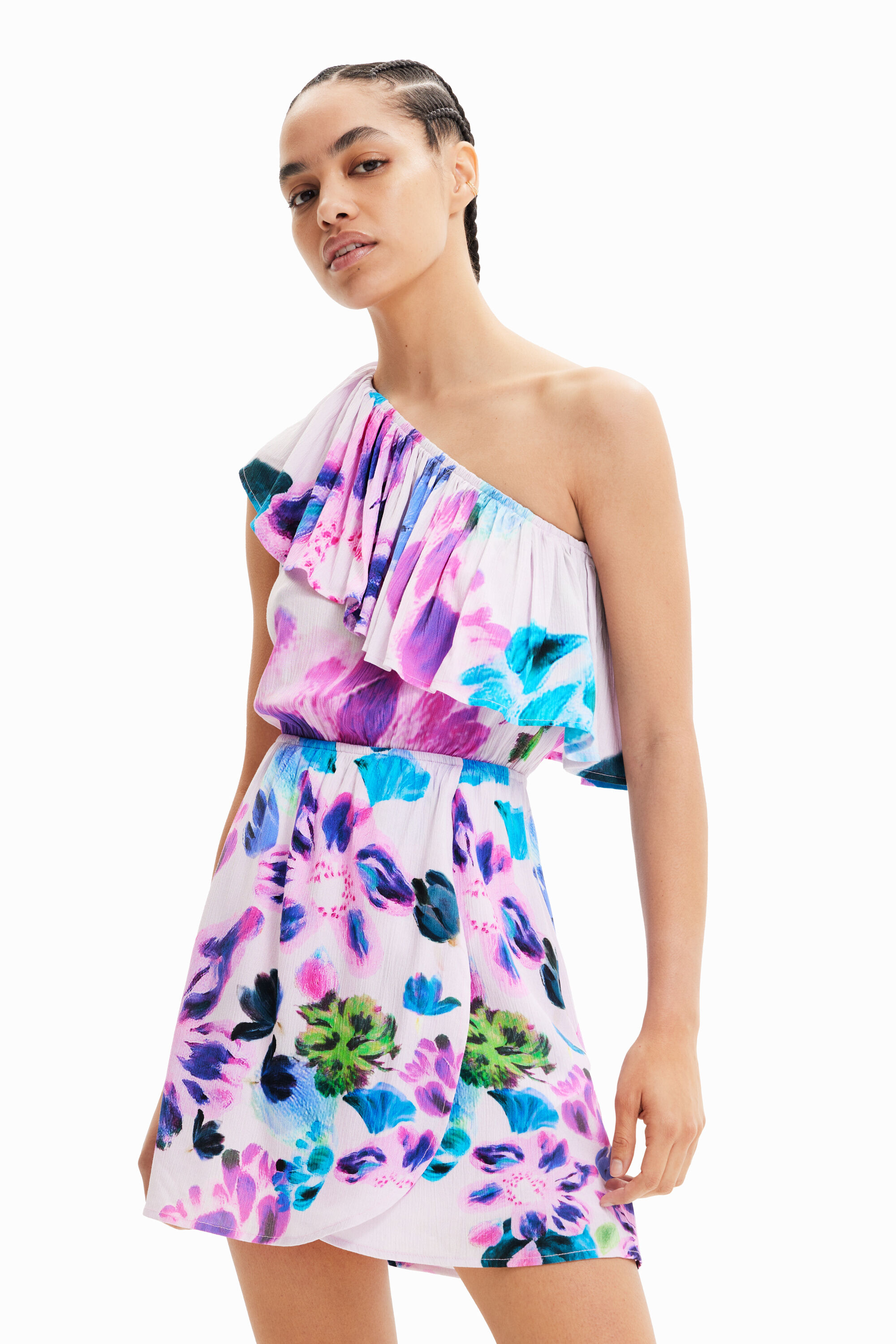 Robe courte asymétrique M. Christian Lacroix